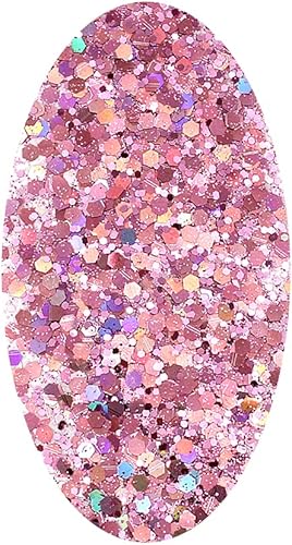 Vista 36 de Brillantina gruesa iridiscente de 3.53 oz, multiuso mixto para artes y manualidades, decoración de copas de vino, bodas, flores, cosméticos