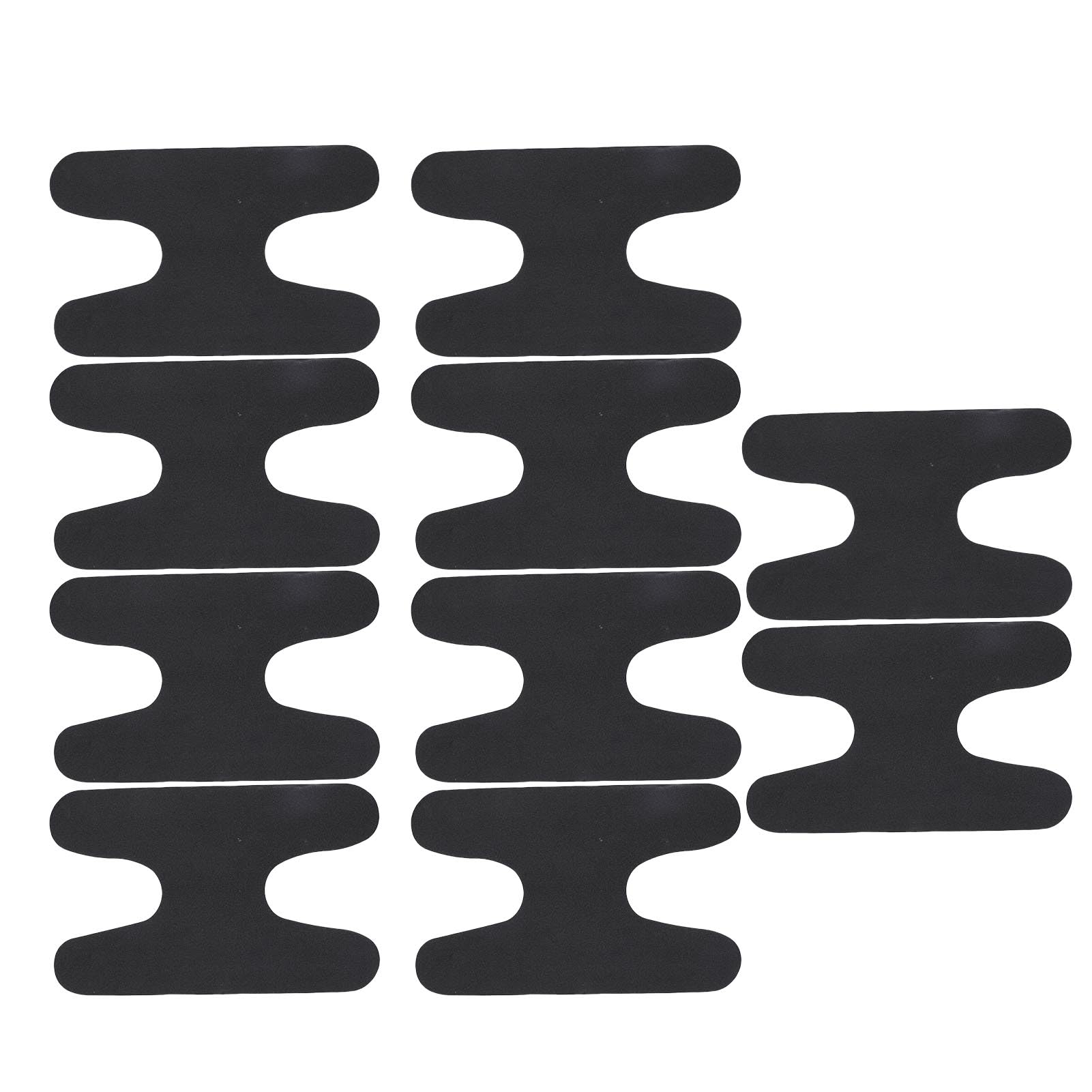 CHICIRIS EVA Boots Fitting Pads 10 Pack Thick Black Self Adhesive H Shape Design Impact Dispersion Non Slip