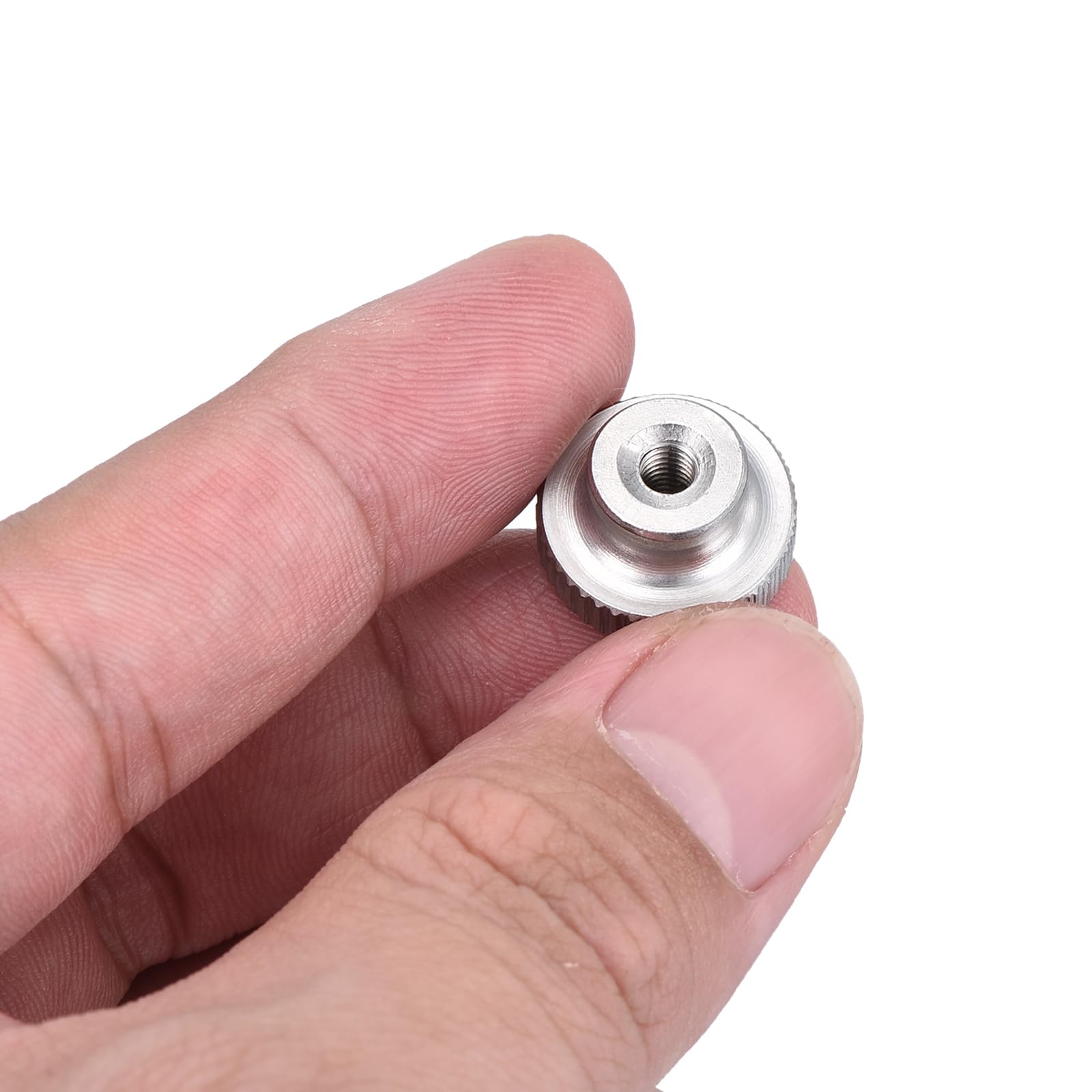 QUARKZMAN 30 Stück Rändelmuttern Rändelräder M3 M4 M5 M6 M8 M10 Runde Griffschrauben Mit Vernickelten Einstellbaren Rändelmutter Befestigungselementen Für 3D-Drucker Teile Silber