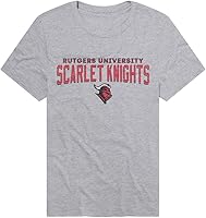 Vista 18 de Campus Lab Official NCAA Classic Distressed Logo Collegiate Classic Ring-Spun T-Shirt Unisex for Men & Women