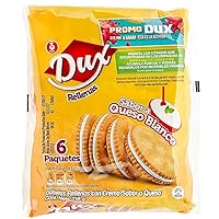 Vista 2 de Dux Sandwich Crackers (paquete de 18) con sabor a crema de queso blanco, Snack Crackers Galletas Dux con sabor a Queso blanco Colombian crakers.