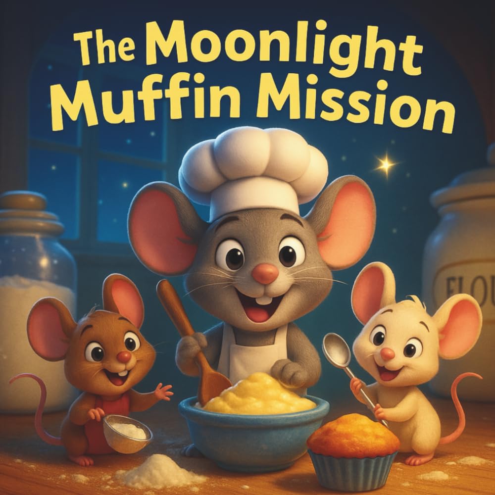 The Moonlight Muffin Mission: Children's Storybooks| A Whisk, a Wish, and a Midnight Adventure| Nursery Rhyme Storybook| Animals| Mice| For ages 3-8| 30 Pages| Size 8.5 x 8.5 (Childrens Books)