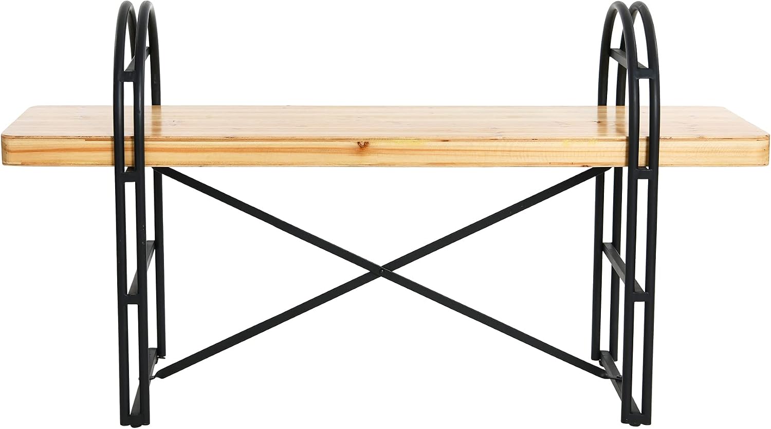 Main + Mesa Eitri Wood and Metal Bench, Nordic Fir