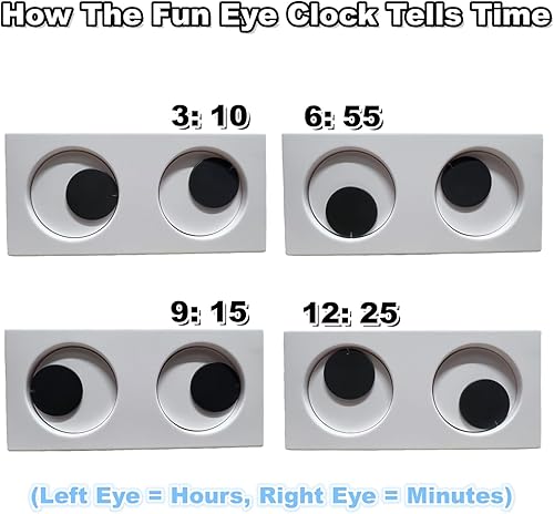 Miniatura 2 de Reloj de escritorio con ojos giratorios novedosos, divertido rastreador de tiempo, divertidos relojes para niños, regalos interesantes para niños,
