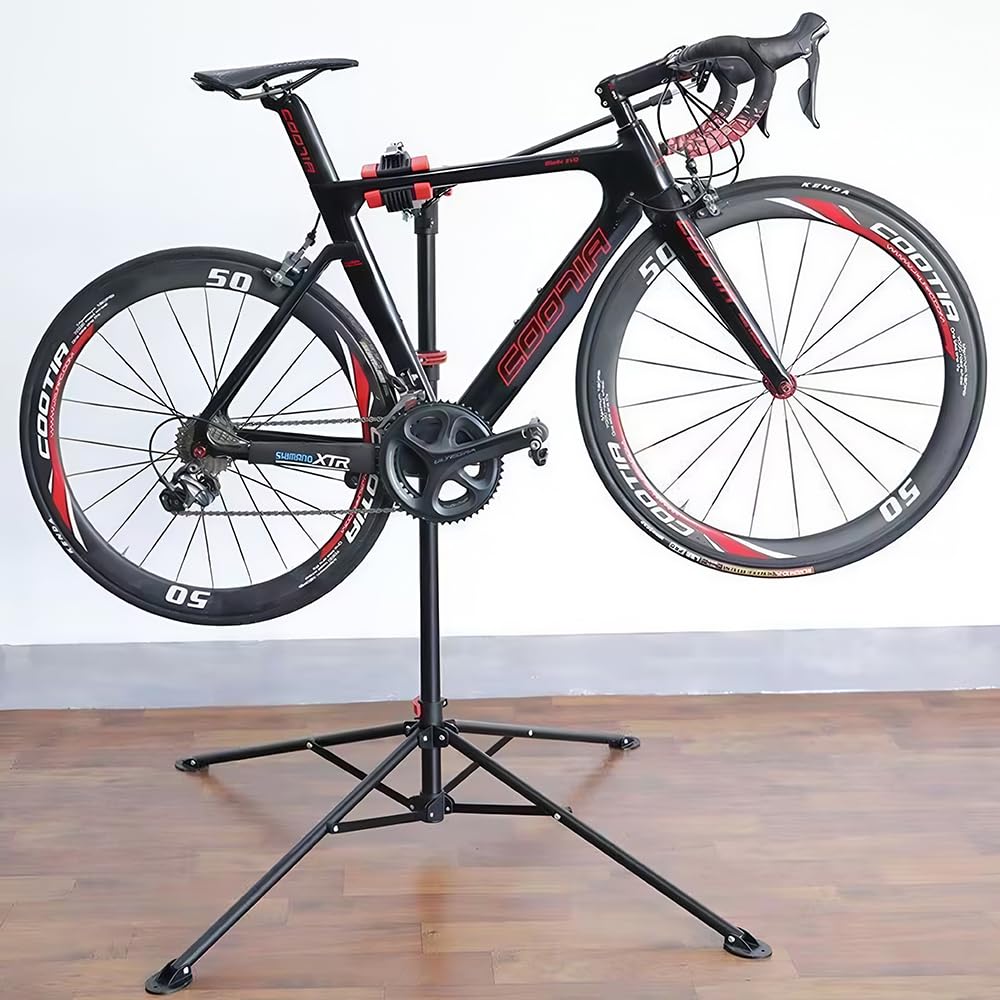 Support de réparation de vélo avec plateau à outils, hauteur réglable
