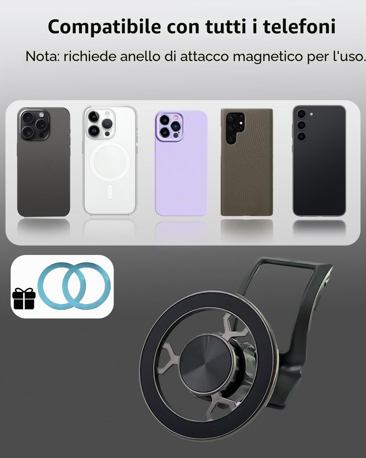 Supporto Magnetico per Auto per CHR 2018-2023, Ultra Magnetico Rotazione a 360° Supporto per Auto per iPhone 17 16 15 14 13 12 Pro Max