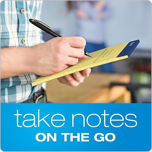 Miniatura 7 de Ampad Almohadilla perforada, tamaño 5 x 8, papel amarillo canario, Jr. Legal, 50 hojas por bloc, paquete de 12 (20-264)