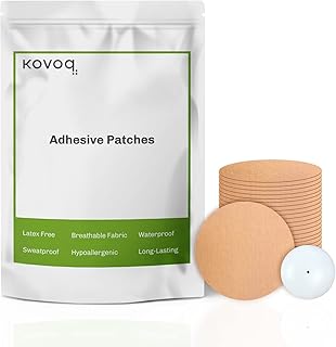 Kovoq Freestyle Libre 2 Sensor Covers,25 pcs Waterproof Adhesive Patches & 1Pcs Reusable Hardshell Cover,Libre 2 Sensor Covers,Breathable CGM Sensor Patch,1-Hand Patche/Remove (Tan)