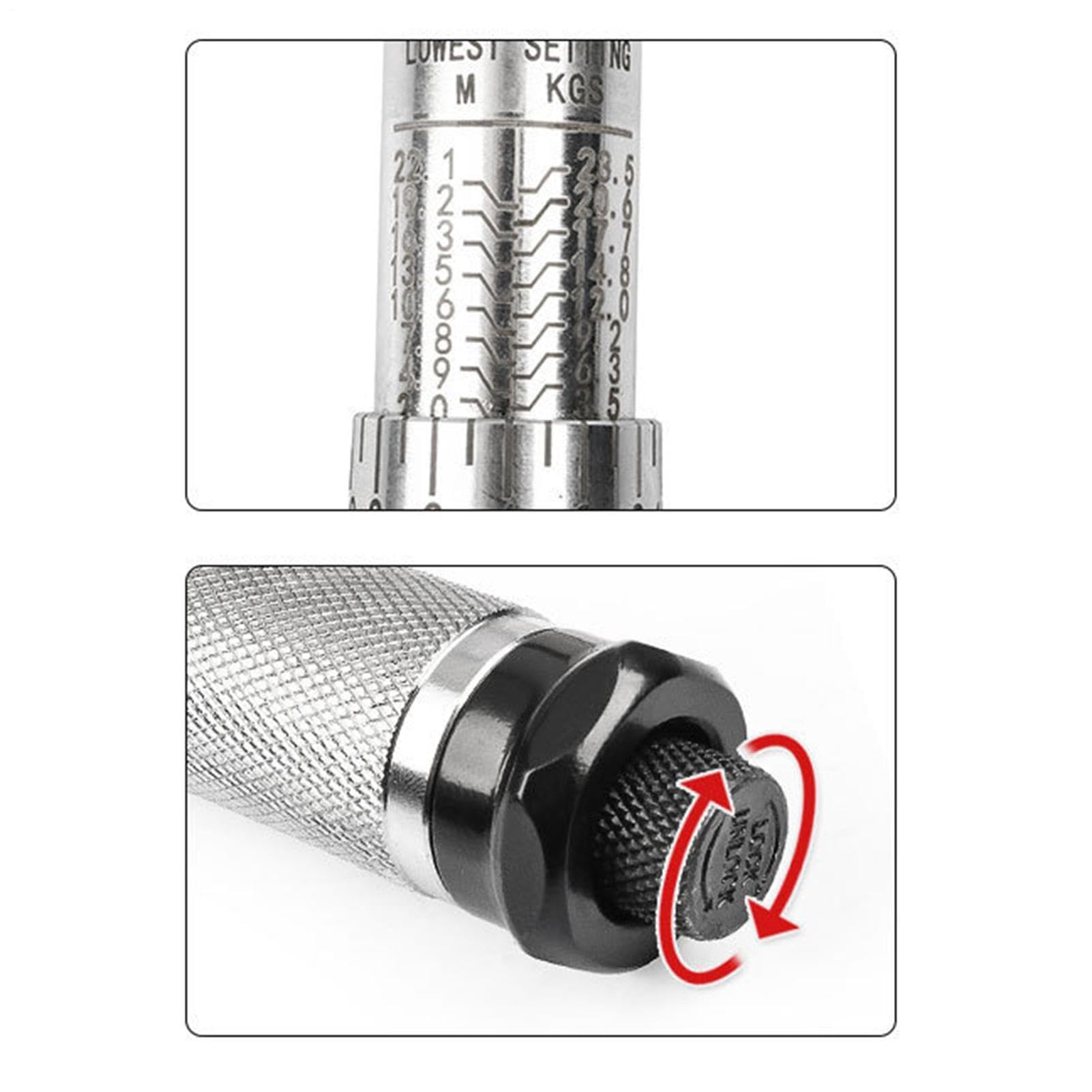 Chiave Dinamometrica A Scatto Strumento Di Riparazione Regolabile A Doppia | Chiave Per Dadi Ruota Da 3/8 Pollici Con Nm E Per Camion, SUV, Camper, Moto, Auto, Garage, Officina