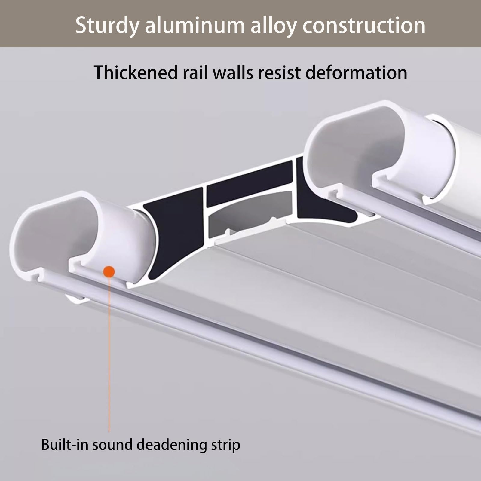 Aluminiowy system sufitowy ain Track Dwuwarstwowy 2-Lane 100-600 cm Cichy Idealny do ains d h 4m (13.1ft) - Wszechstronny i Slish Solut