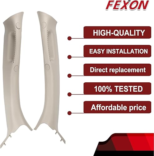 Miniatura 2 de FEXON Moldura de mango de agarre para el lado del conductor y del pasajero delantero compatible con Dodge Ram 1500 2500 3500 Pickup Truck 2002-2010