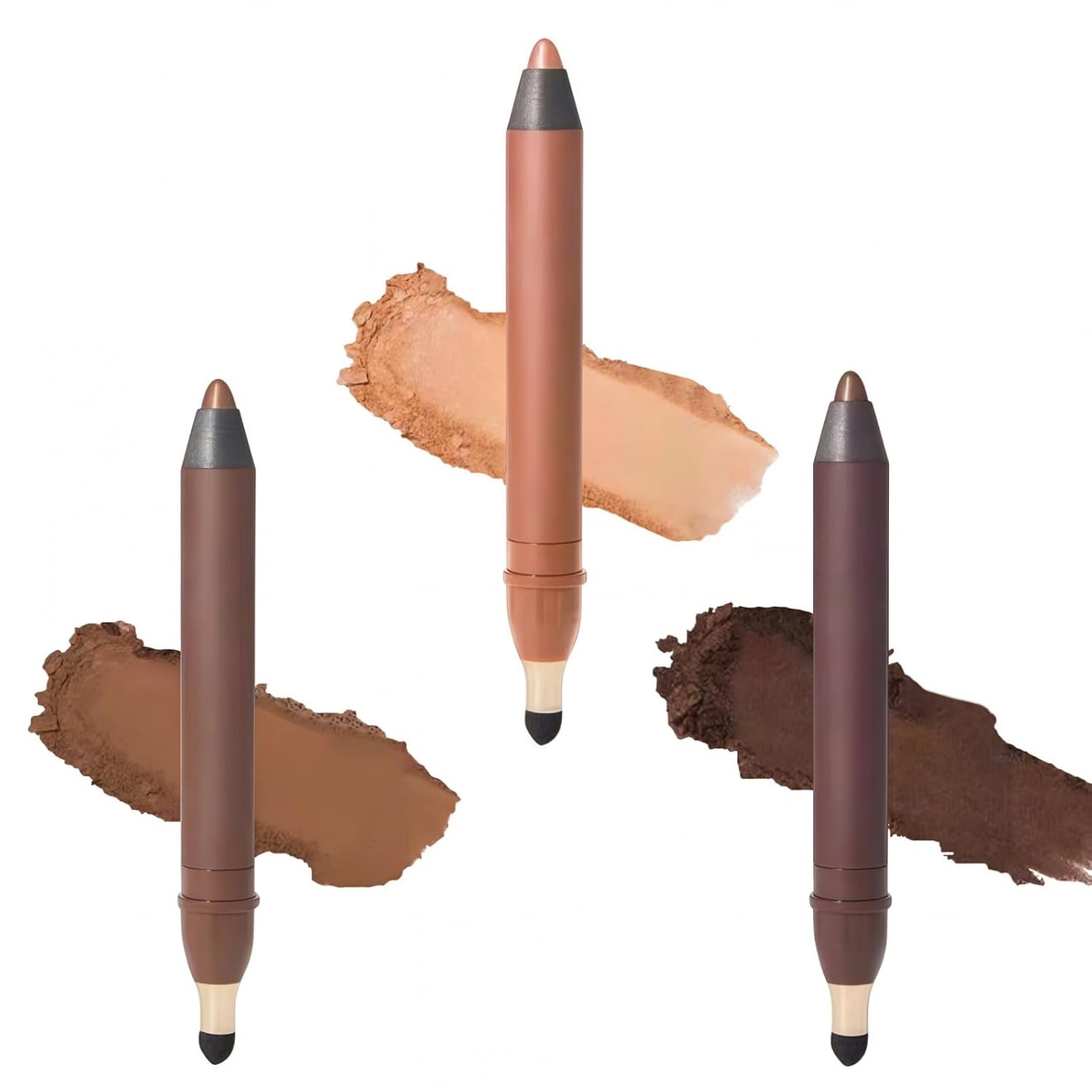 2-In-1 Eyeliner & Eyeshadow,Smudge-Proof Duo Eye Shadow Stick With Smudge Brush 2-In-1 Eyeliner & Eyeshadow,Smudge-Proof Duo Eye Shadow Stick With Smudge Brush