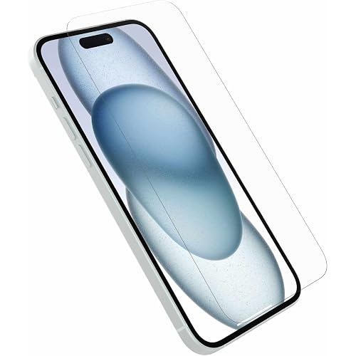 OtterBox iPhone 15 Glass Screen Protector, Flawless Touch Response, Fingerprint Resistant, Easy Installation