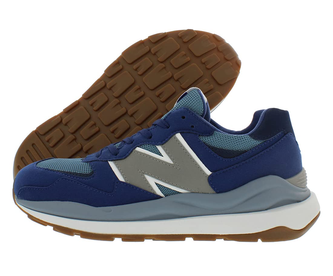 New Balance 57/40 GS Boys Shoes Size 4.5, Color: Blue/Grey-Blue