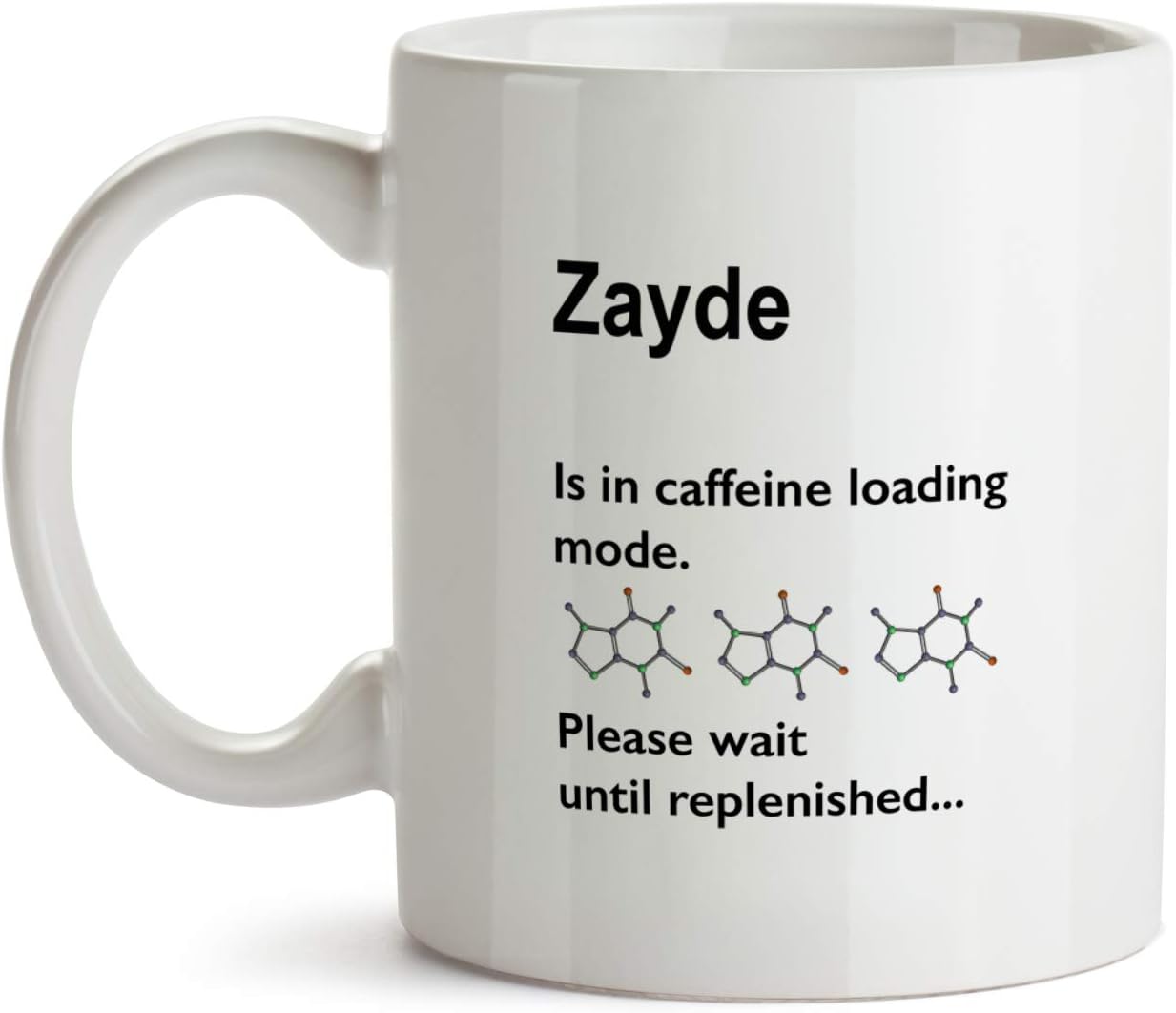 Zayde Gift Mug BB104 Funny Fun Gag Caffeine Molecule