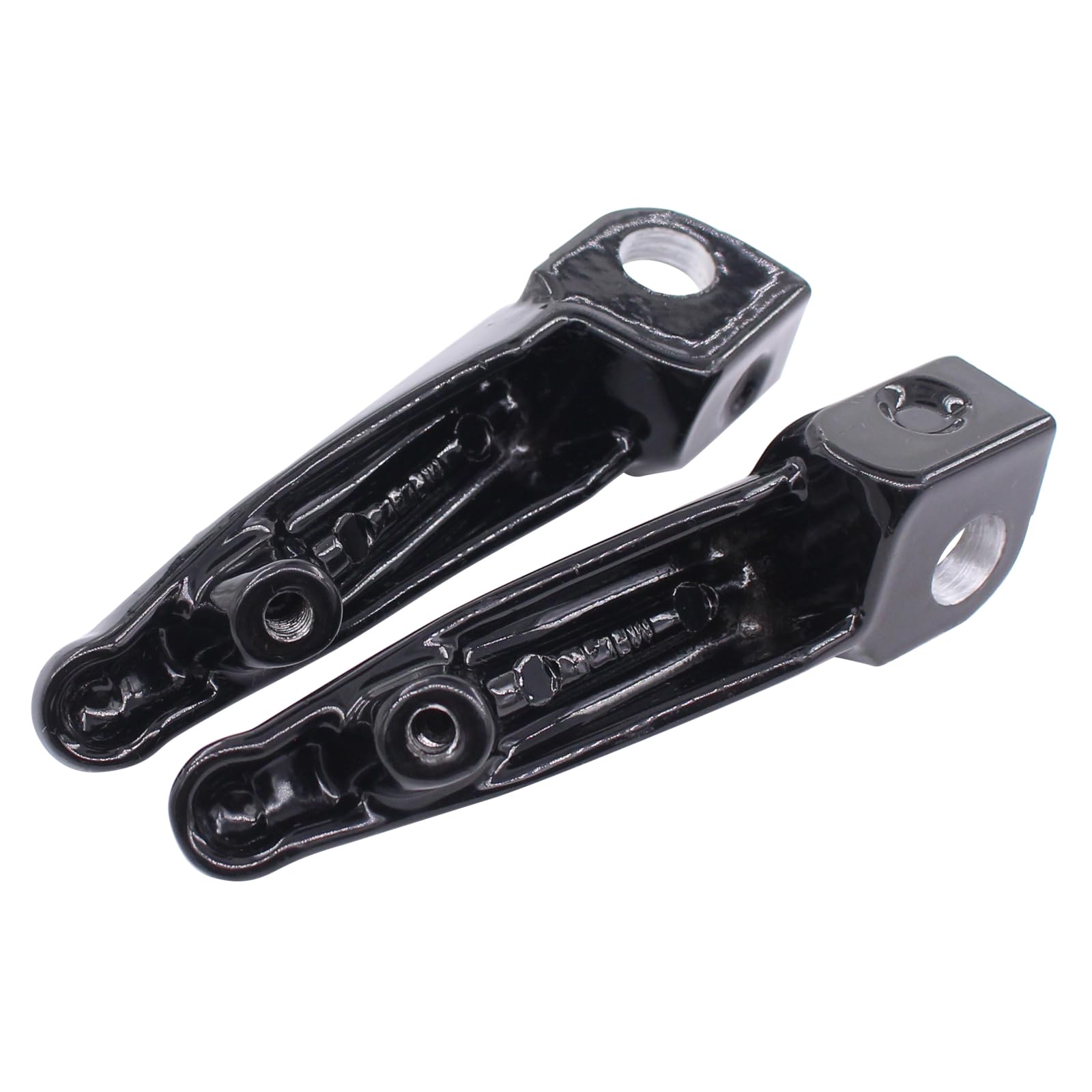 Keenso Motorrad Fußrasten, 1 Paar - Schlanke Pedale Aus Metall, Schwarz Eloxiert