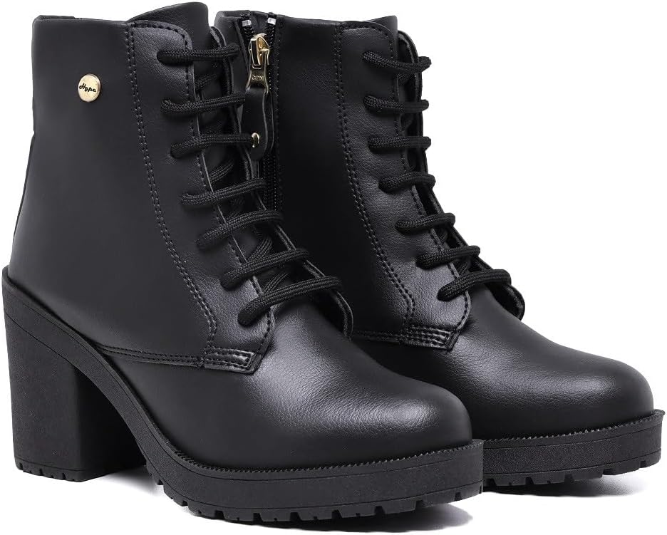 Bota Cano Curto Feminina Salto Alto Confortável e Elegante