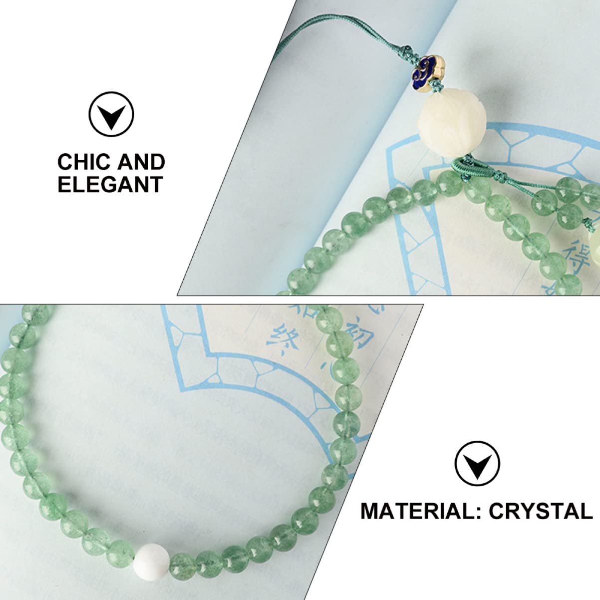 Gatuida Cordoncino per Cellulare Cristallo Verde, Laccio Compatto | Cinturino da Polso Leggero, Facile da Attaccare e Staccare, per Tablet e Camera, Idea Regalo Compleanno