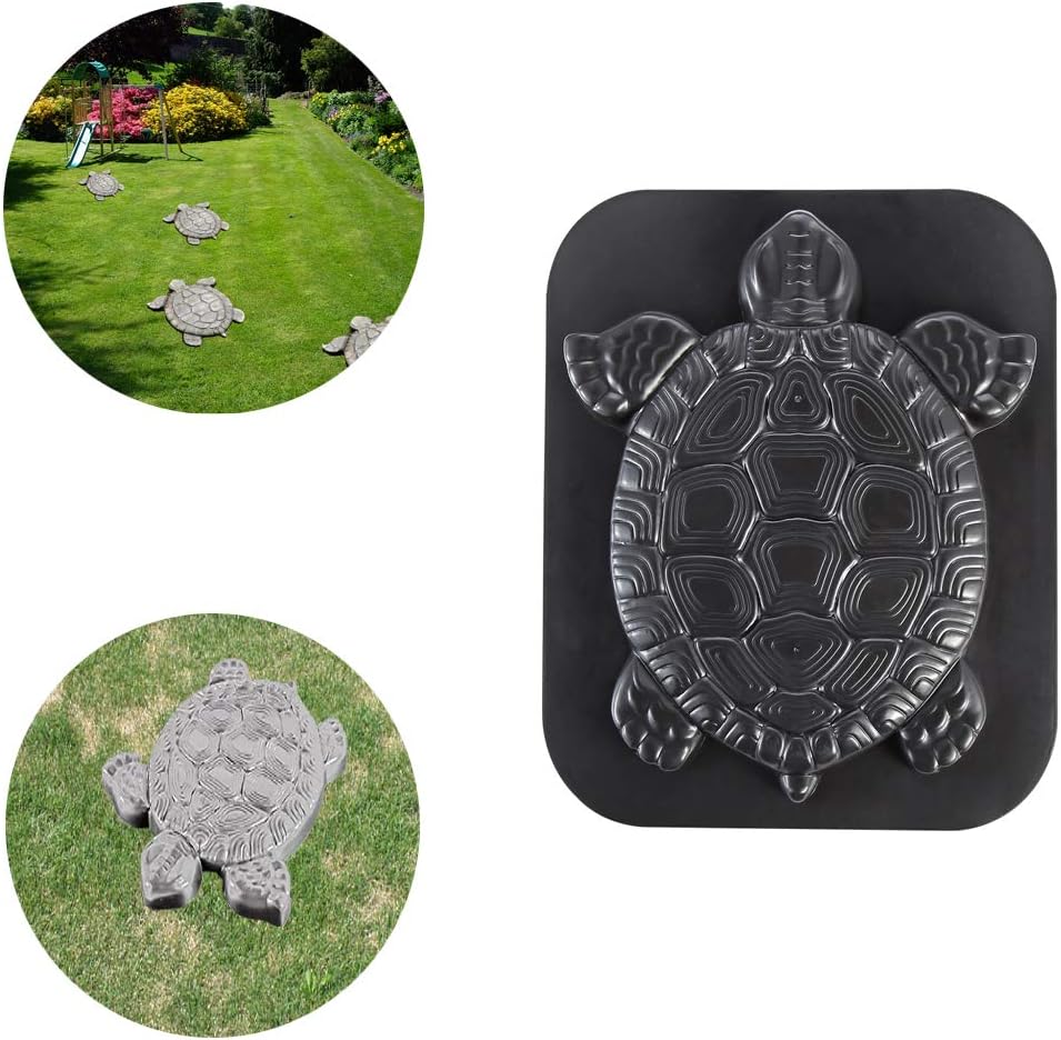 Skelang Turtle Pavement Mold, Reusable Path Maker Mold Concrete Cement Mould 15.75"x13.39"x1.5", Tortoise Stepping Stone Mould for DIY Garden Path, Patio Lawn Walkway, Yard Floor Paving