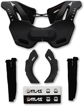 Atlas Brace Vision Anti-Compression Collar Neck Brace Adult - Large/X-Large for Use in Powersports, Offroad Racing, Motocross, Mountain Biking, and BMX Grey/Orange