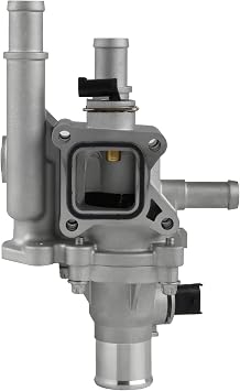 Full Aluminum Coolant Thermostat and Housing Assembly with Sensors - Compatible with Chevy Cruze, Limited, Trax, Sonic 1.8L - Replaces 25192228, 55564890, 15-81816, 902-033, 55579951