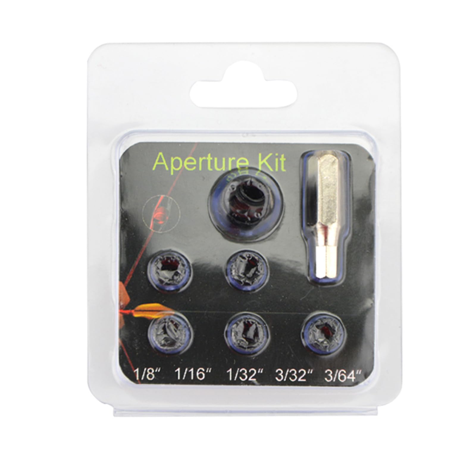 AMEYXGS Tiro con Arco Peep Sights 37/45 Grados Mira de Arco Compuesto de Aluminio 6X 8X Lente clarificadora 1/8" 1/16" 1/32" 3/32" 3/64" Interno Core Kit de Apertura