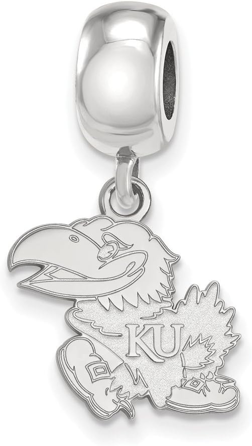 Kansas Bead Charm Small (1/2 Inch) Dangle (Sterling Silver)