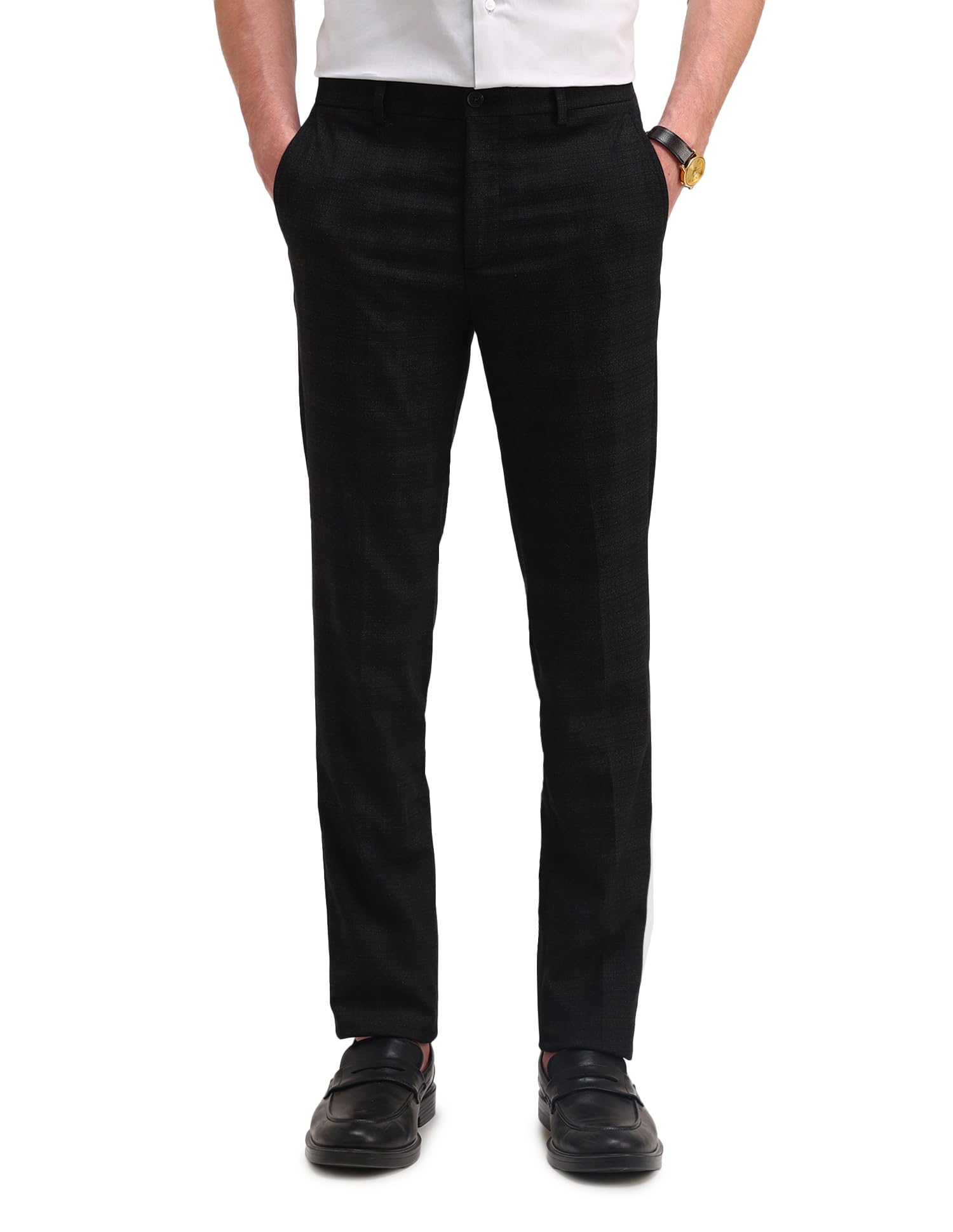 arrow Men's Mid Rise Slim Trouser-picture-55
