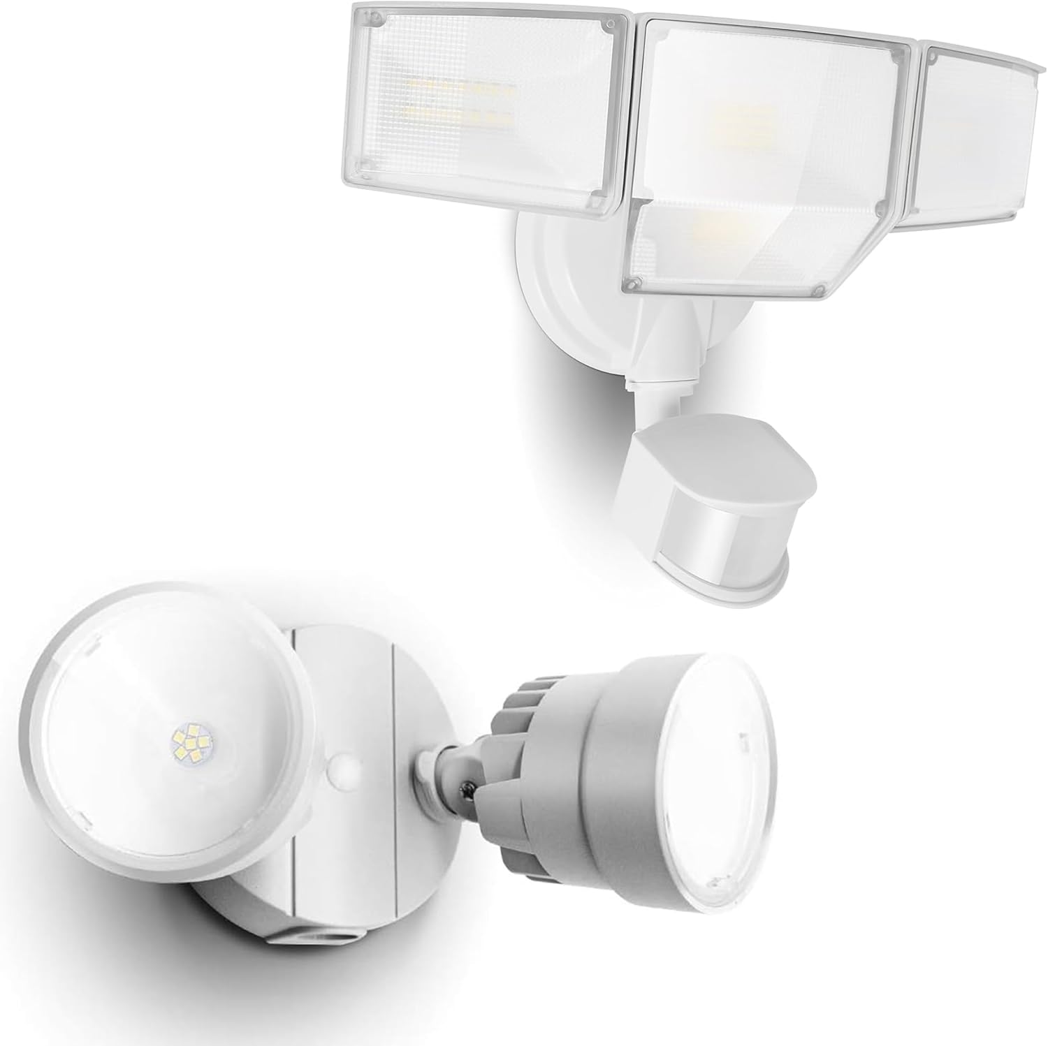 LUTEC Flood Lights for Outside, House, Garage, Yard (White)