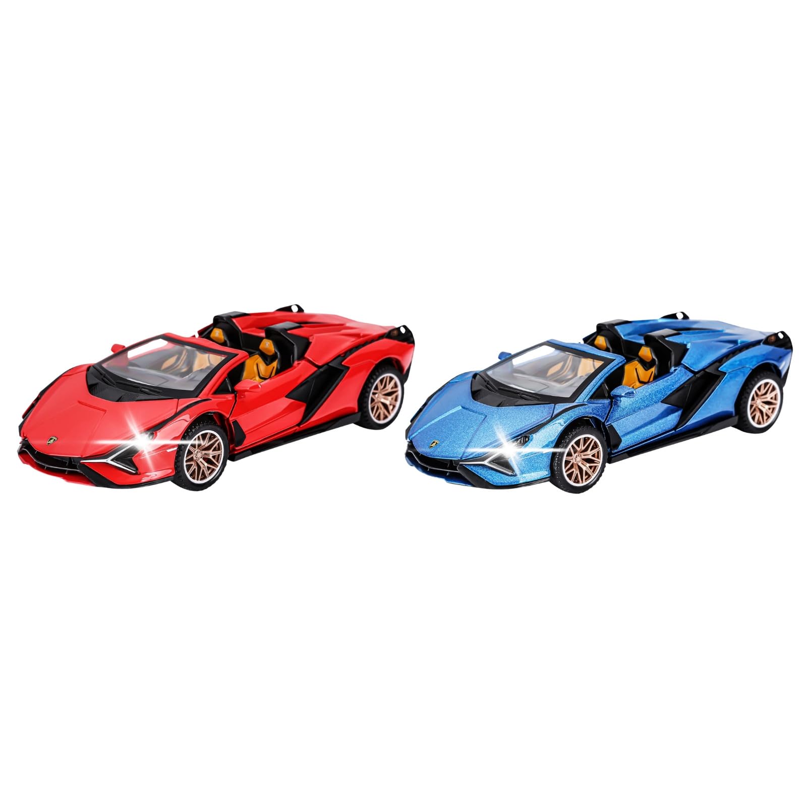 SUKON 1:32 Open Toy Car Pullback Diecast with Openable Door, Sound