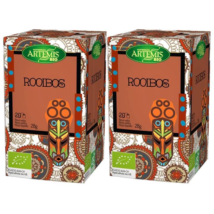 Té Rooibos Artemis Bio 20 filtros Pack 2 x 20 filtros Infusión ecológica sin teína