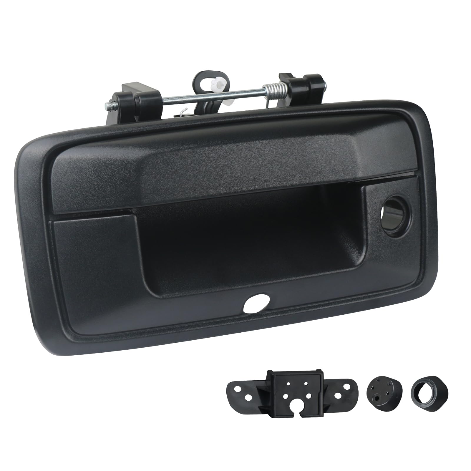 omoZone Tailgate Handle with Camera Hole Liftgate Latch Handle with Keyhole Fit for 2014-2015 Chevrolet Chevy Silverado Sierra 1500 Replaces 23448681