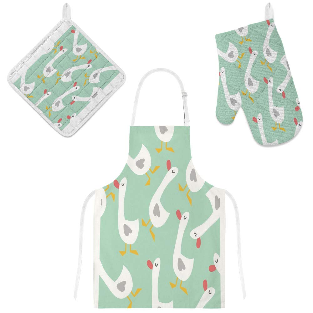 Tablier de cuisine avec poches gant manique | Set étanche réglable