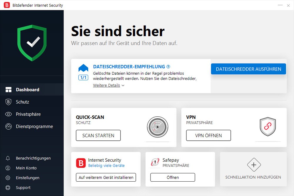 Bitdefender Internet Security 2022 - 1 Gerät | 1 Jahr Abonnement | PC Aktivierungscode per Post