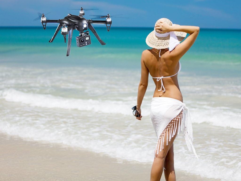 Contixo F17+ RC Quadcopter Photography Drone 4K Ultra HD Camera 16MP, 2 High Capacity Batteries, Supports GoPro Hero Cameras, Water Resistant Back Bag