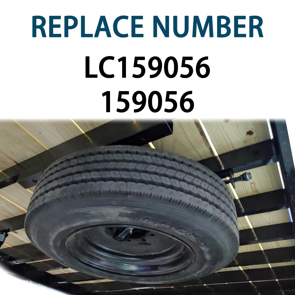 LC159056 159056 ﻿Alza-pneumatico da scorta, verricello per pneumatico di scorta compatibile con camper, roulotte, camion, autocaravan, supporto per pneumatico di scorta con cavo offset, verricello per