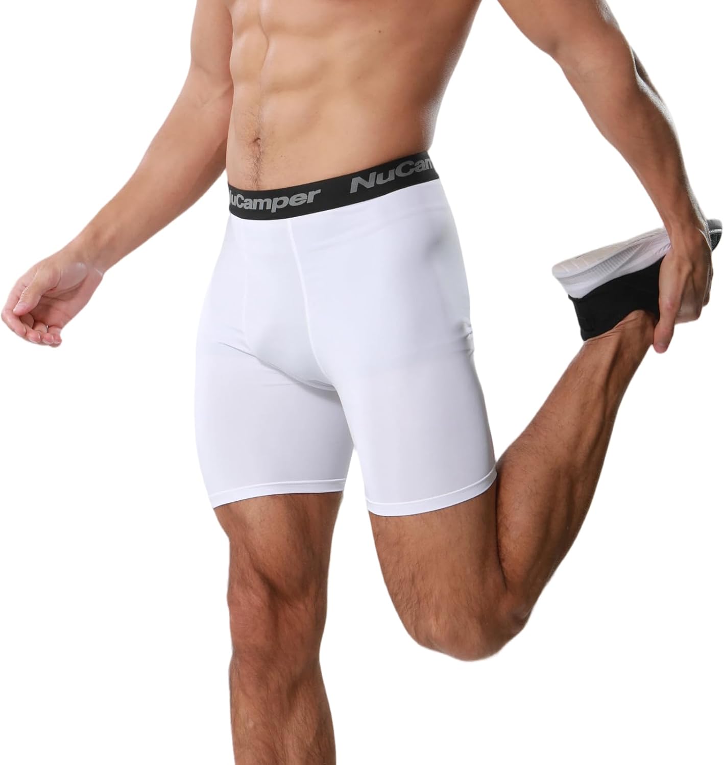 NuCamper Men’s Compression Shorts Spandex Athletic Underwear Performance Gym Boxer Briefs Cool Dry Active Baselayer Shorts - Image 9