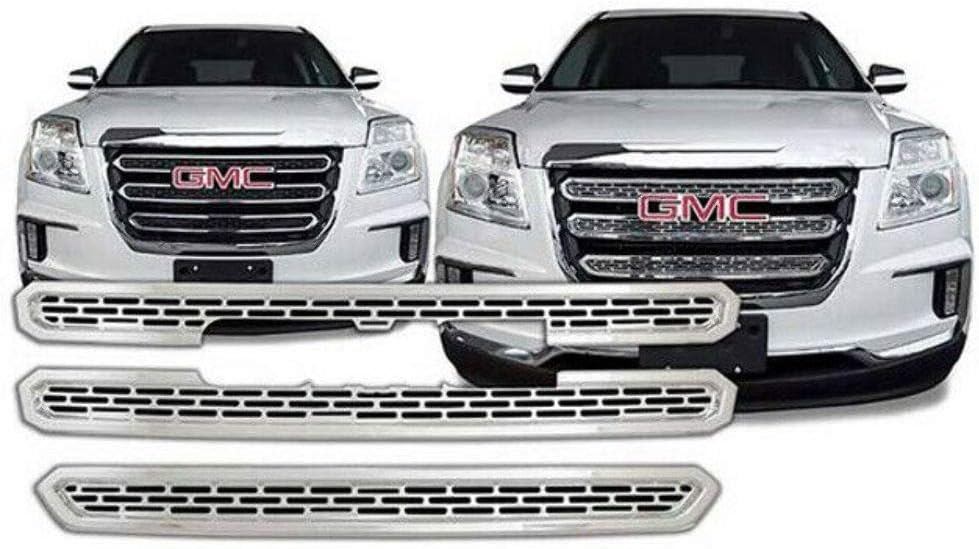QAA is Compatible with 2016-2017 GMC Terrain 3 Piece Chrome Plated ABS Plastic Grill Overlay SGC56275
