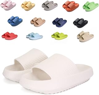 Cloud Slippers for Women Men, Rosyclo Cloud Cushion Slides Slippers, Unisex Platform Home Bathroom Spa Massage Foam Shower Slide Sandals, Non-Slip Thick Sole Quick-Dry Open Toe Soft Slipper Shoes for Indoor & Outdoor