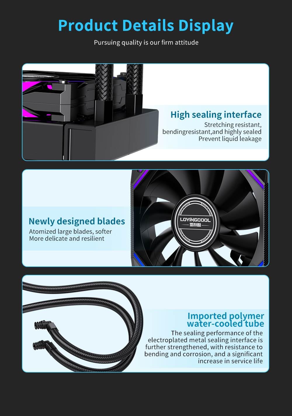 360 AIO CPU Liquid Cooler LC-W360-X 2.4IPS Screen Gaming Computer Processor ARGB 360mm AIO Cooler Fan Water Cooling with Display Customizable. Intel LGA 2066/2011/1700/1366/1200/115X and AMD AM4/AM5.