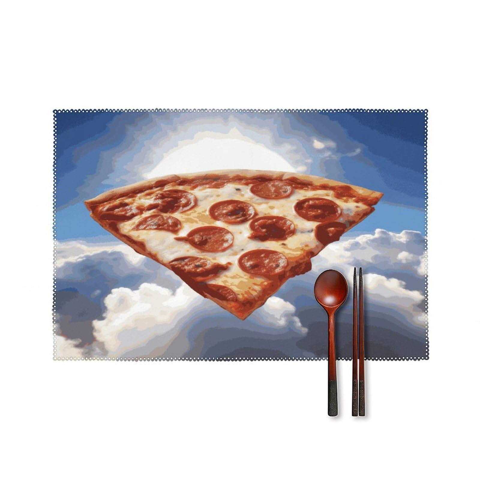 Fodpand Style Pizza In The Sky Placemats Set Of 4 Place Mats Table Mats