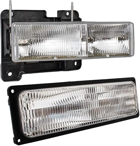 Miniatura 2 de Repuesto faros delanteros compuestos lado conductor y pasajero y marcador de señal frontal para camioneta, pick up SUV Chevy GMC