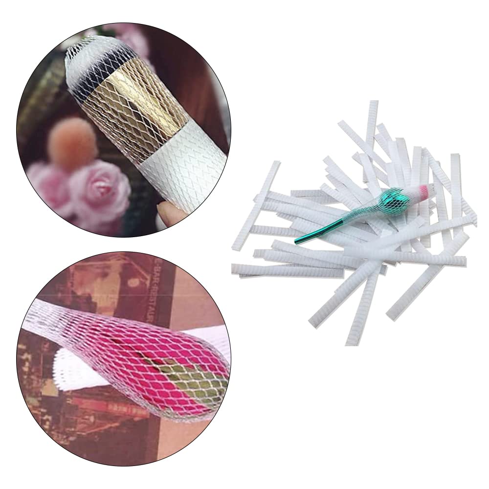 100 Pieces Expandable Makeup Brush Nets - Reusable Makeup Brush Meshes for Women and Girls Storing Cosmetic Brushes
