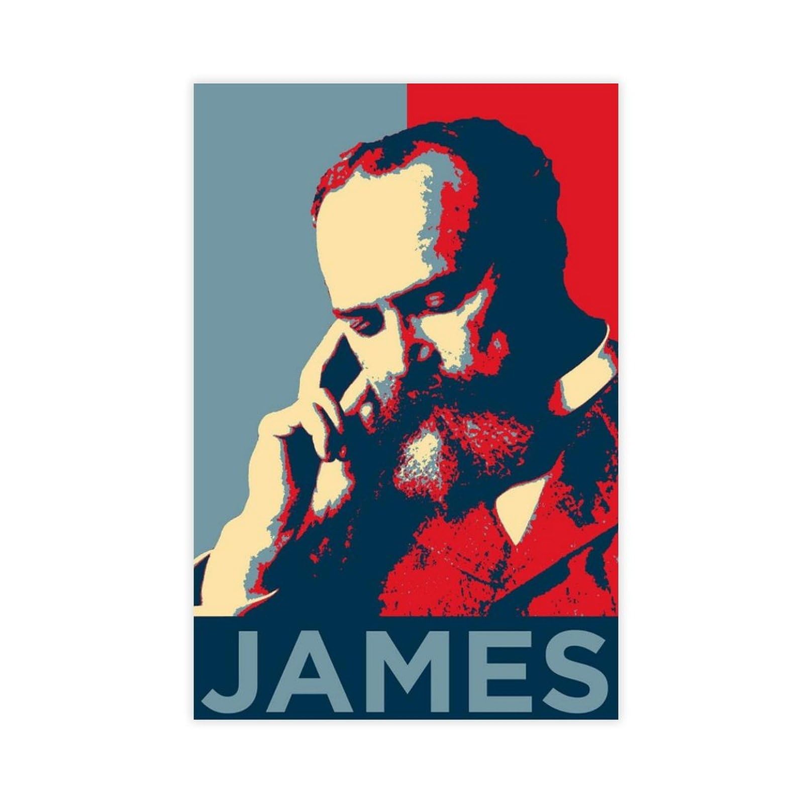 ITADGF William James Hope American Philosopher Canvas Poster Bedroom Decor Landscape Decor Gift 08x12inch(20x30cm)
