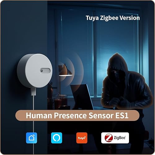 Miniatura 9 de Linptech Sensor de presencia humana WiFi, sensor de movimiento inteligente con radar mmWave de 24G, sensor de ocupación para seguridad y
