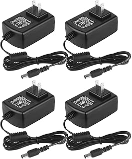 [UL Certified] Security-01 AC 100-240V to DC 12V 3A Power Supply Adapter 5.5mm x 2.1mm for CCTV Camera DVR NVR Led Light Strip UL Listed FCC,4-Pack