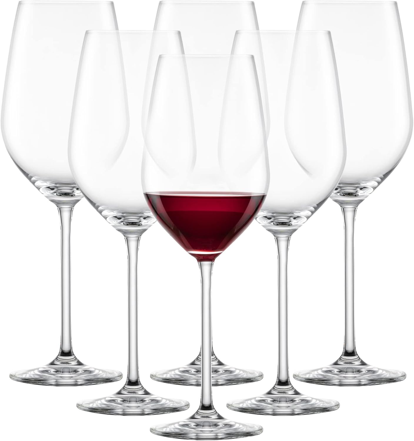 SCHOTT ZWIESEL Fortissimo Red Wine Glass (Set of 4), Elegant Crystal Glasses for Red Wine or Water, Dishwasher Safe Tritan Wine Glasses, Made in Germany (Item No. 123681)