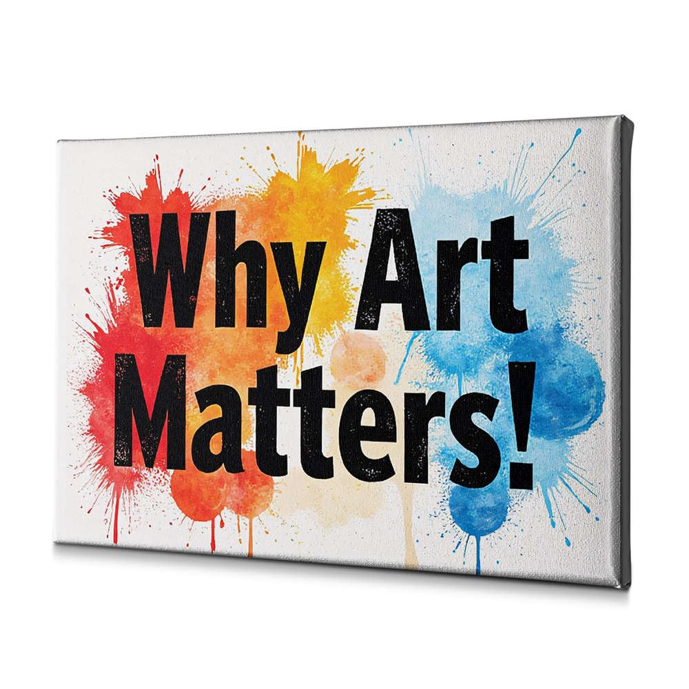 Impression sur toile pour salle de bain Why Art Matters! Décoration chrétienne 30x40 cm