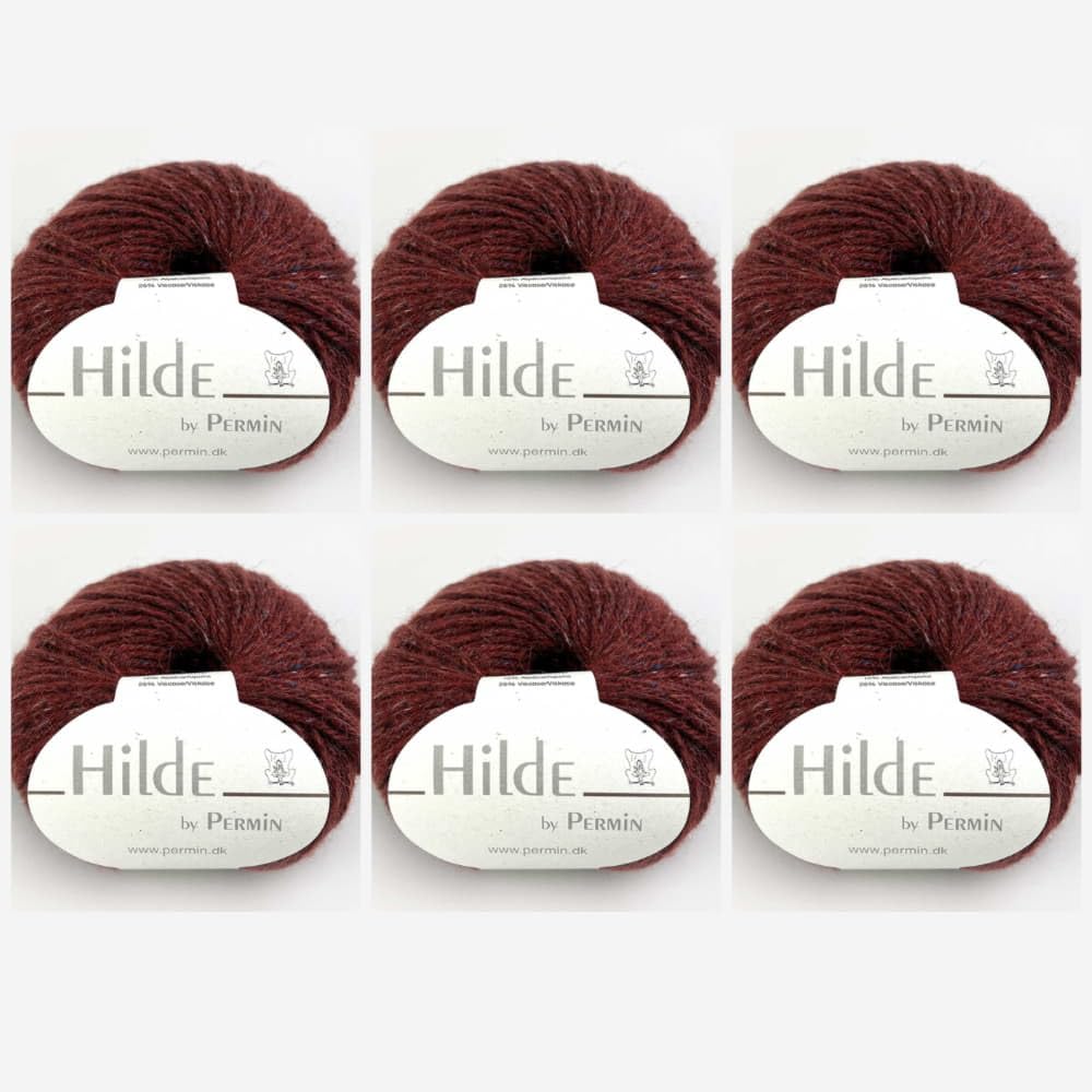 Hilo de tweed Hilde by Permin 11 óxido alpaca viscosa evita el frío con prendas tejidas suaves