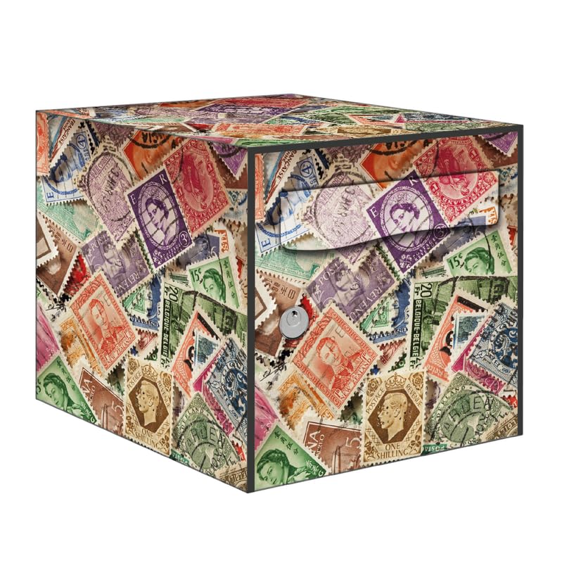 Sticker boîte aux lettres pour rénover une boîte usée avec la texture timbres